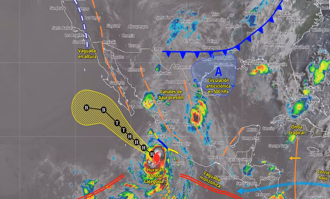 Huracán Flossie se fortalece a categoría 2 frente a la costa del Pacífico; sigue aquí su trayectoria